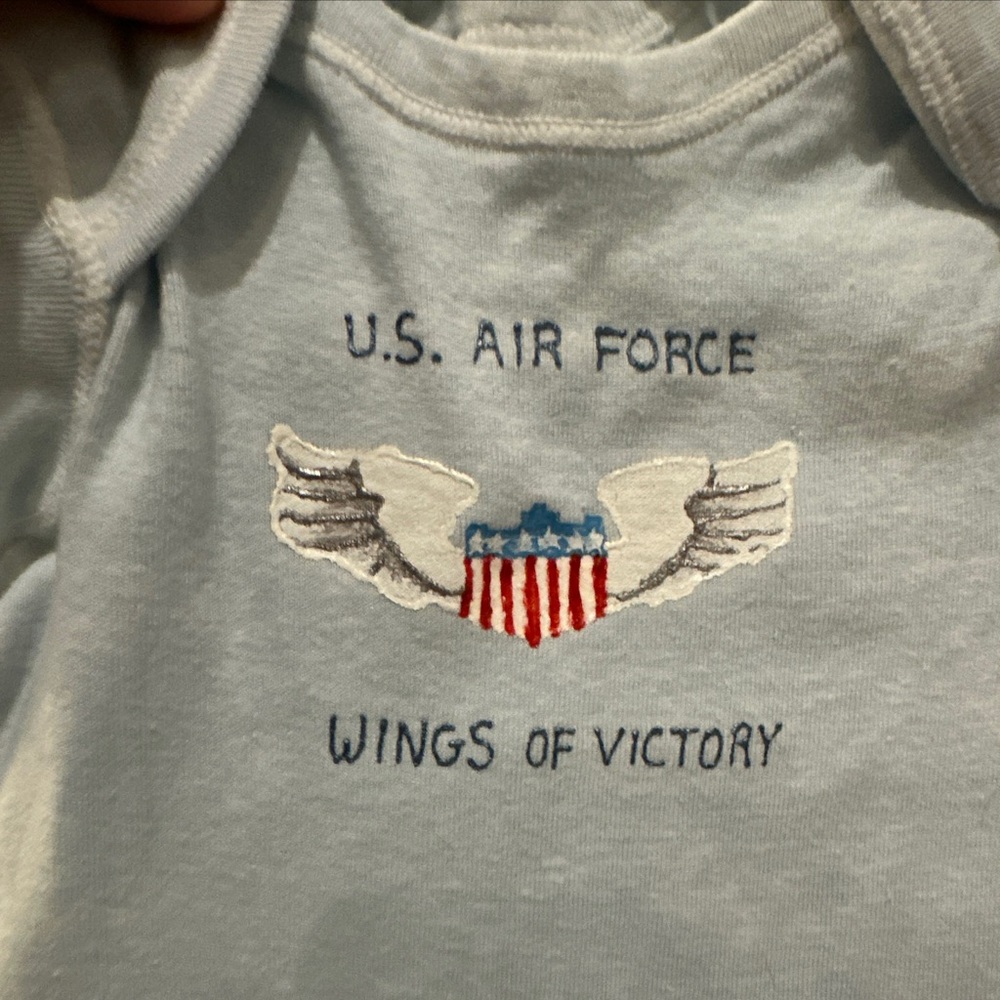 Hand painted one piece US Air Force one piece XL 32-42 pounds
